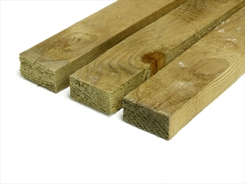 Green - Rough Sawn Treated Timber (2" x 1")