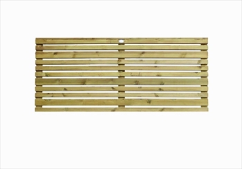 Green - Supreme Horizontal Slat PSE Fence Panel (1.8m x 0.925m) 