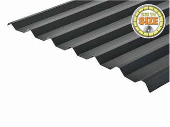 Anti Condensation Plastisol Coated Anthracite 0.7mm Box Profile Sheet (Exact Cut)