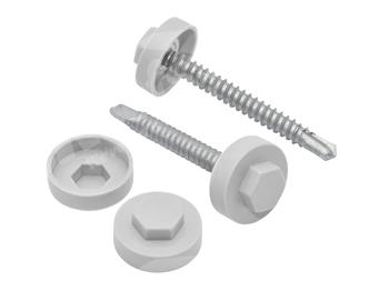 Merlin Grey Tech Bolt Caps 16mm (Pack of 100)