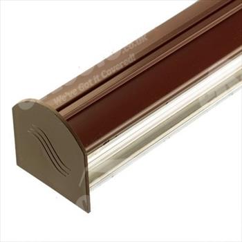 Brown 6m Corotherm Glazing Bar With Endcap (For 10mm, 16mm, 25mm Polycarbonate)