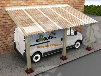 Carport Includes Polycarbonate Roof 2 5m X 5 27m