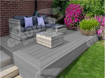 Evolution Deck™ Grey Hollow Composite Decking (3600mm x 146mm x 21mm)