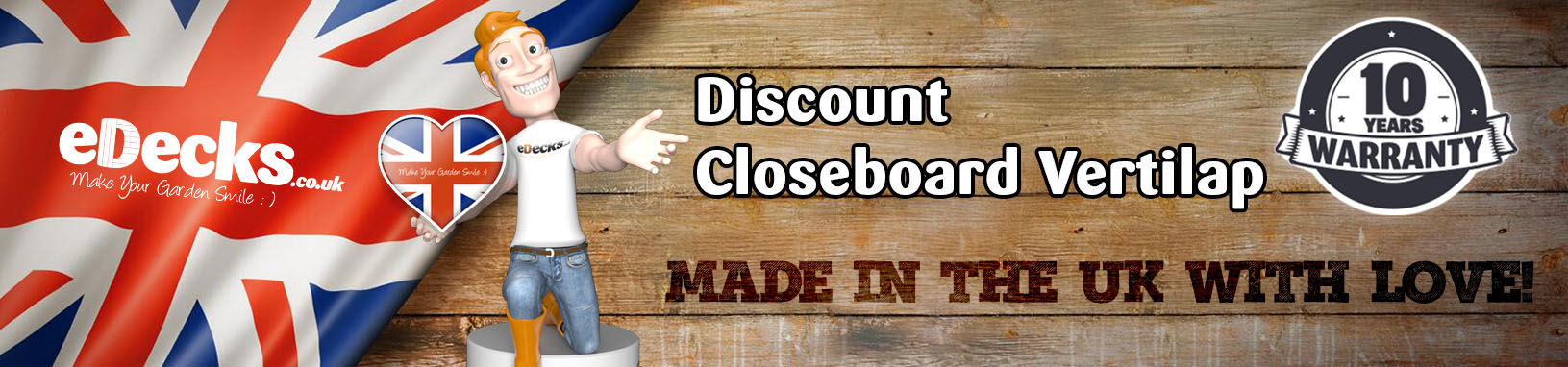 Discount Closeboard Vertilap Fence Panels