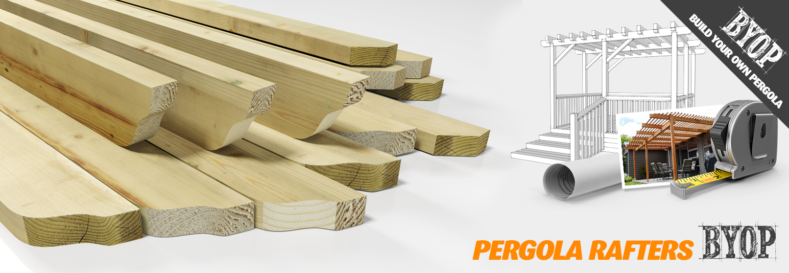 Angle-Cut Both End Pergola Rafters