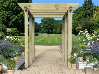 Heavy Duty Royal Walkway Pergola Extra Wide With Super Rafters (W 3600mm x D 2400mm)