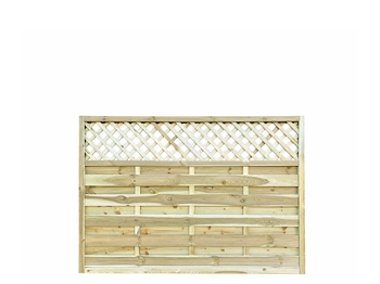 Horizontal Lattice Top Fence Panel (1.8m x 1.2m)