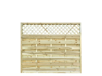 Horizontal Lattice Top Fence Panel (1.8m x 1.5m)