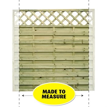 Horizontal Lattice Top Fence Panel (Made To Measure)
