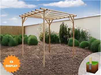 * Ex - Display * Rustic Rose Pergola (W 2250mm x D 2250mm)