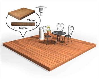 Hardwood 145mm Balau Deck Kit 1.8m x 1.8m (No Handrails)