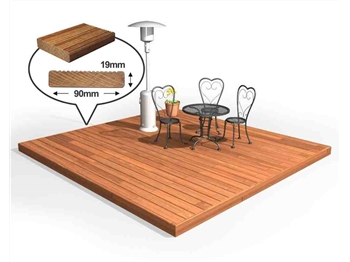 Hardwood 90mm Balau Deck Kit 3m x 3m (No Handrails)