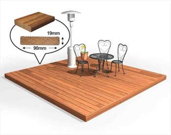 Hardwood 90mm Balau Deck Kit 3.6m x 3.6m (No Handrails)	