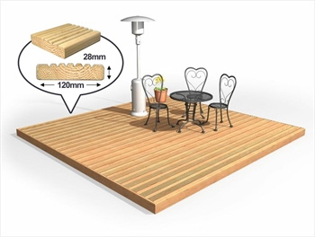 Easy Deck Patio Kit 4.2m x 4.2m (No Handrails)