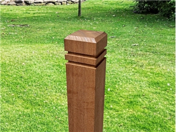 Square Hardwood Balau 90mm Deck Newel (1800mm)