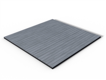 RealGroove™ Bark Effect Grey Solid Composite Decking Kit (3.6m x 3.6m)