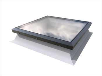 Mardome Trade - Glass Rooflight On 150mm PVC Kerb - Powered Opening (750mm x 750mm)