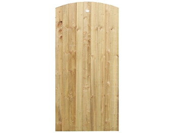 Green Arched Featheredge Gate (900mm x 1850mm)
