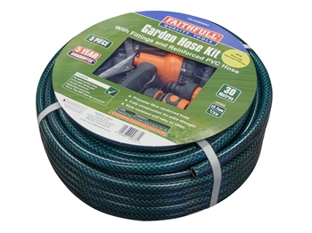 30mtr Reinforced Hose Pipe, Fittings and Spray Gun