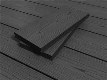 RealGroove™ Bark Effect Ebony Solid Composite Decking (3600mm x 146mm x 22mm)