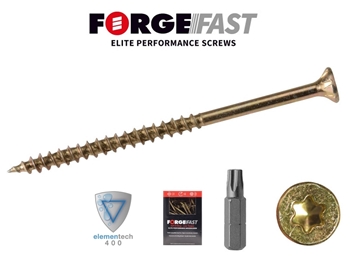 Forgefast Elite Low-Torque Woodscrews - 6.0 x 150mm (Box Of 100) 