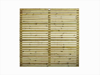 Green - Supreme Horizontal Slat PSE Fence Panel (1.8m x 1.825m) 