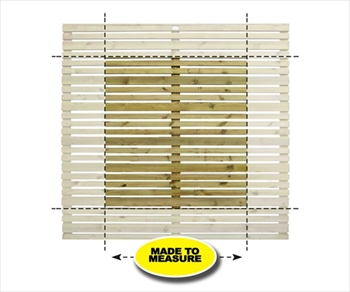 Green - Supreme Horizontal Slat PSE Fence Panel (Made To Measure)
