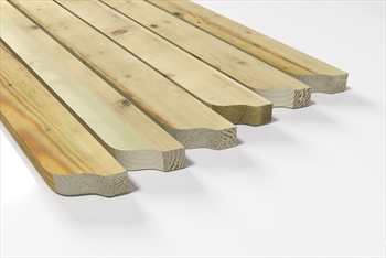 Cut To Size - Treated Profiled One End Pergola Rafter (92mm x 42mm)