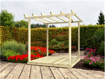 Standard Decking Kit With Pergola 2.4m x 2.4m (No Handrails)
