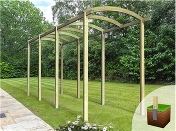 Extended Colonnade Pergola (W 1800mm x D 7200mm)