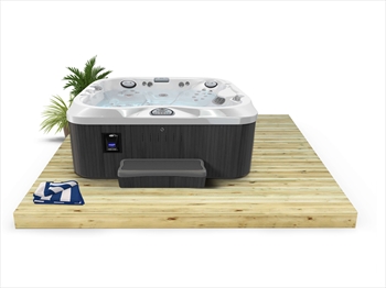 Standard Redwood 120mm Hot Tub Deck Kit 3.6m x 3.6m (No Handrails)