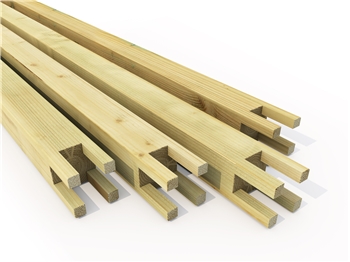 2.7m Treated - Softwood 4 Way Pergola Post (92mm x 92mm)