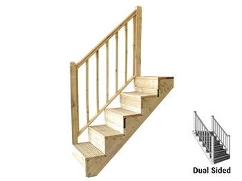 5 Step Stair Handrail Kit (Dual Sided)