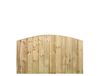 Arched Strong Board Fence Panel (6ft x 3ft / 3ft 6")