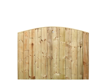 Arched Strong Board Fence Panel (6ft x 4ft / 4ft 6")