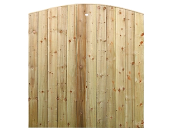 Arched Strong Board Fence Panel (6ft x 6ft / 6ft 6")