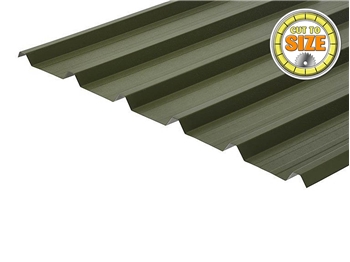 Plastisol Coated Olive Green 0.7mm Box Profile Sheet (Exact Cut)