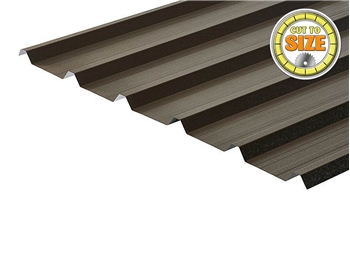 Plastisol Coated Vandyke Brown 0.7mm Box Profile Sheet (Exact Cut)