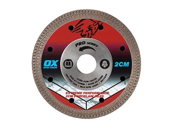 OX Pro 2cm Porcelain Cutting Blade - 125/22.23mm (5 inch)