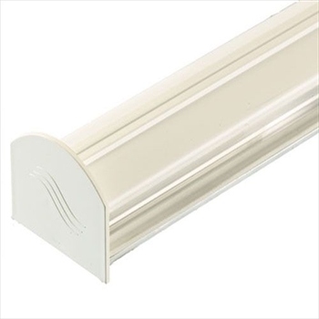 White 6m Corotherm Glazing Bar With Endcap (For 10mm, 16mm, 25mm Polycarbonate)