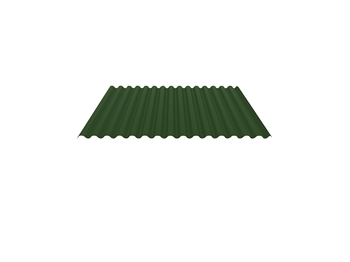 Polyester Coated Juniper Green 14/3 Corrugated Roof Sheet 0.7mm (Exact Cut)