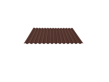 Polyester Coated Vandyke Brown 14/3 Corrugated Roof Sheet 0.7mm (Exact Cut)