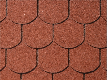 RoofPro Red Round Shed Roof Shingles - Pack of 16/2.38m2