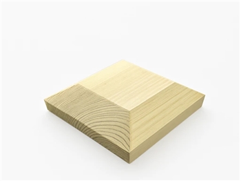 Treated Flat Fence Post Cap 150mm x 150mm x 50mm (6" x 6" x 2")