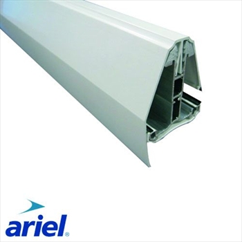 White Polycarbonate Self Supporting End Bar (2500mm)