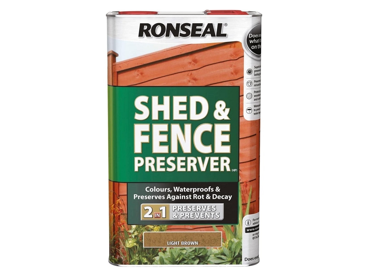Shed &amp; Fence Preserver Light Brown (5 litre)