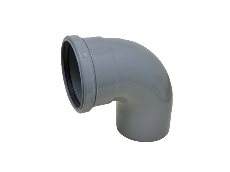 Soil Pipe 90 Degree Bend Grey Soil Pipe Bend 110mm Single Socket (90 Degrees)