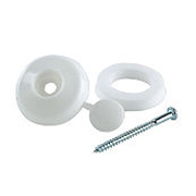 White 16mm Polycarbonate Super Fixing Buttons (Pack of 10)