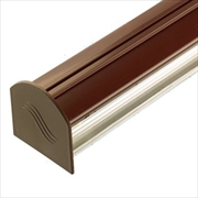 Brown 6m Corotherm Glazing Bar With Endcap (For 10mm, 16mm, 25mm Polycarbonate)