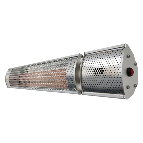 Patio Heater Ecostrad XD-Y 2kw IP55 Outdoor Infrared Heater (Sunglo) Silver